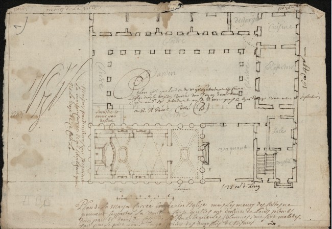 Plan pour faire l'église dans la Maison Carrée