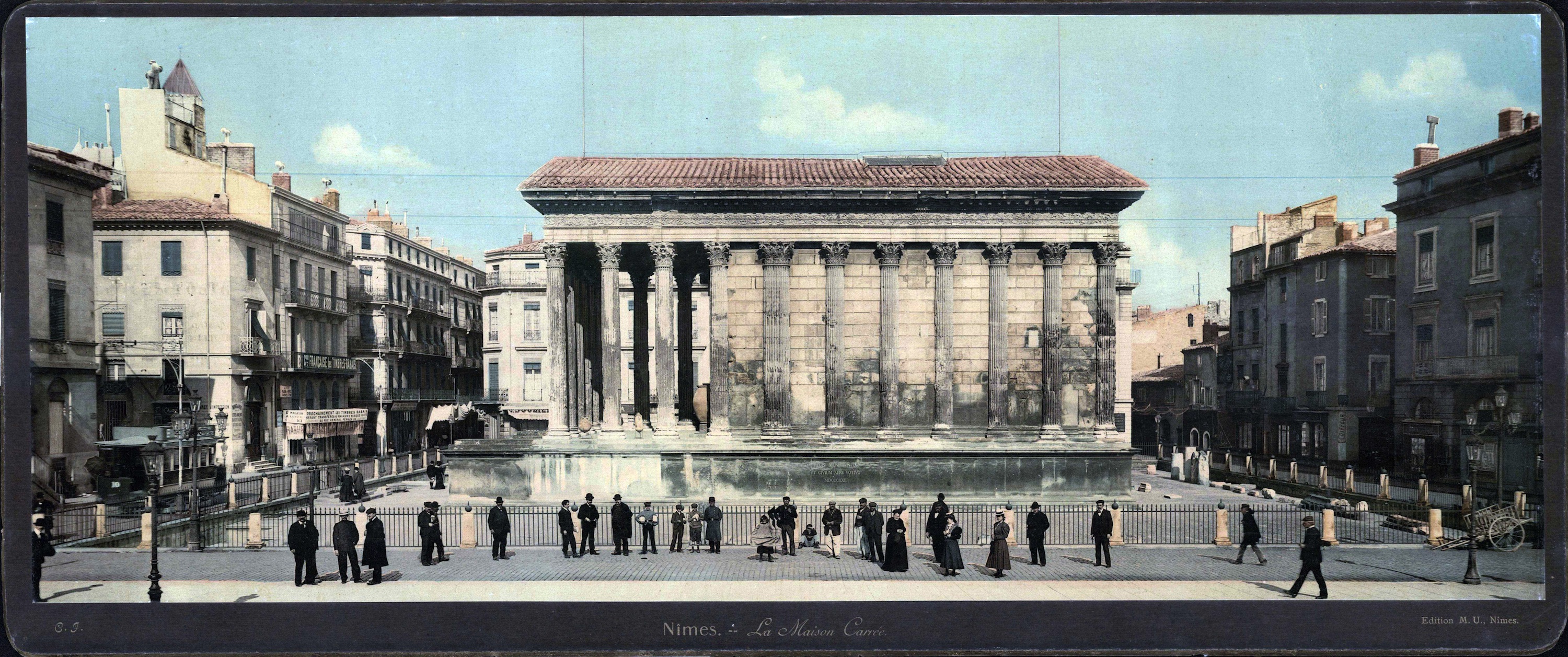Photographie Ancienne Albuminée - Maison Carrée De Nîmes - 19ème Siècle - Occasion