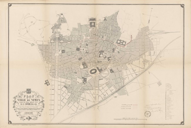 Plan de la ville de Nîmes