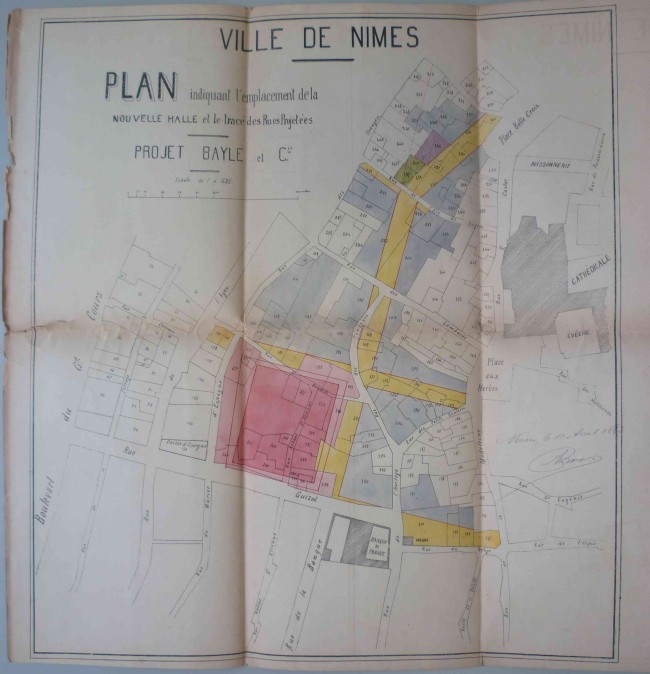 Plan indiquant l'emplacement de la nouvelle halle