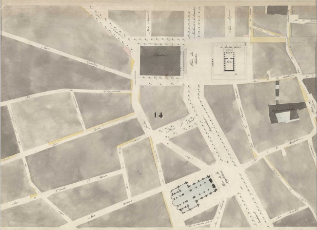 Plan des alignements de la ville de Nîmes