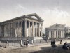 Nimes. Vue de la Maison carrée et du Théâtre