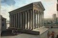 La Maison Carrée, huile sur toile, fin 18e siècle