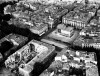 Vue aérienne du théâtre incendié
