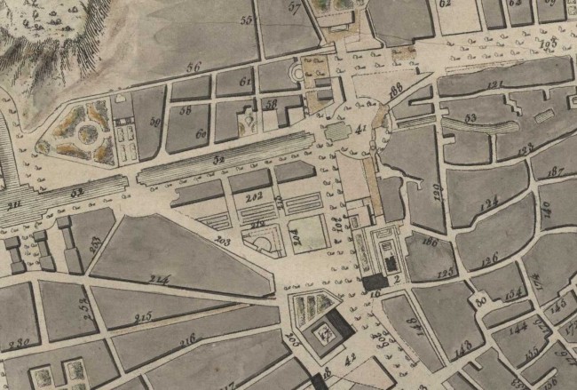 Plan de la ville de Nismes et de ses embellissements (détail)