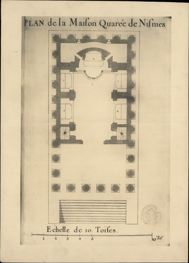 Plan de la Maison Quarée de Nismes.