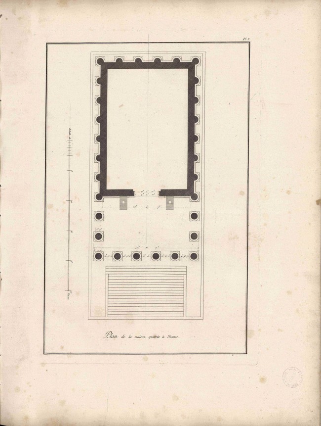 Plan de la maison quarrée à Nismes