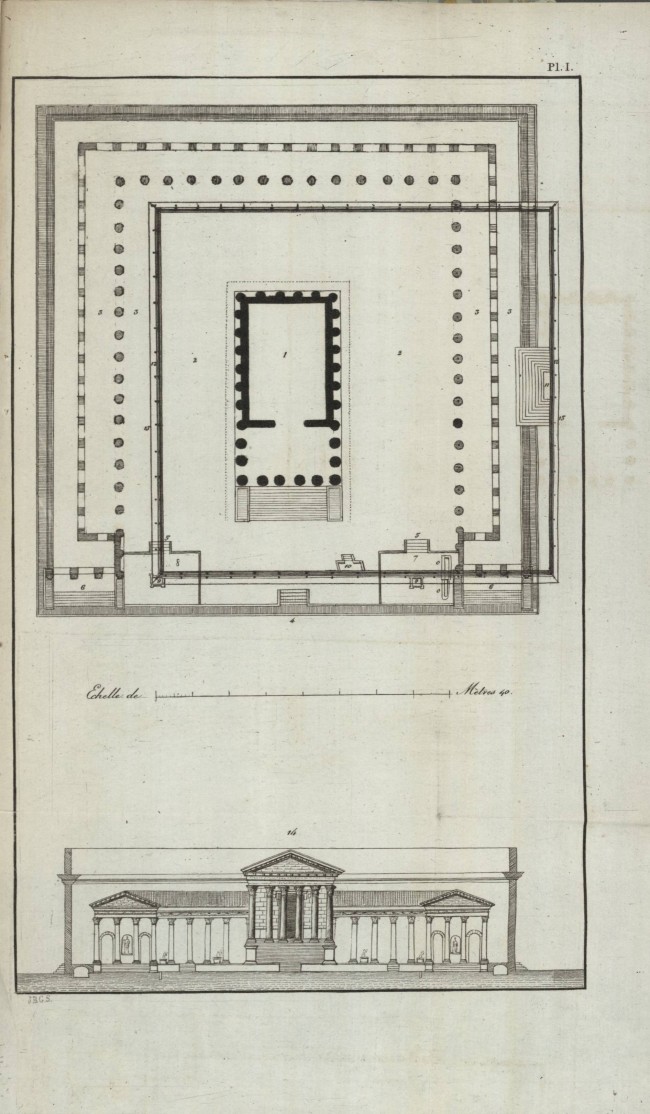 Plan général de la Maison-Carrée de Nismes