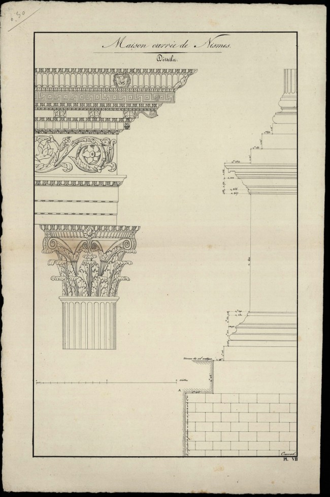 Maison carrée de Nismes. Détails