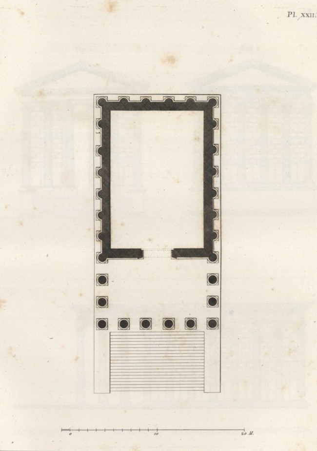 Plan géométrique de la Maison-Carrée