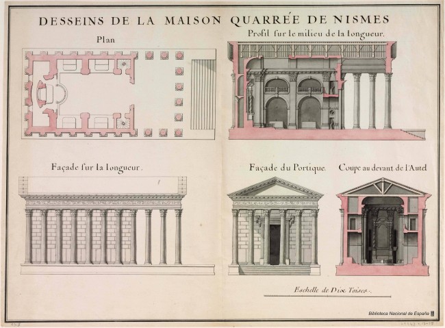 Desseins de la Maison Quarrée de Nismes