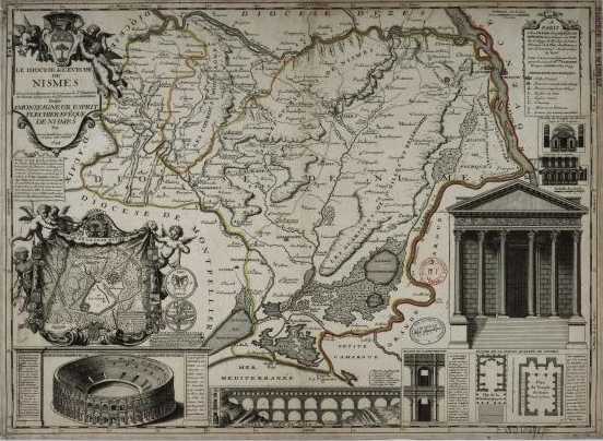 Carte du diocèse de Nîmes