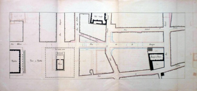 Plan d'alignement de la rue de la Banque.