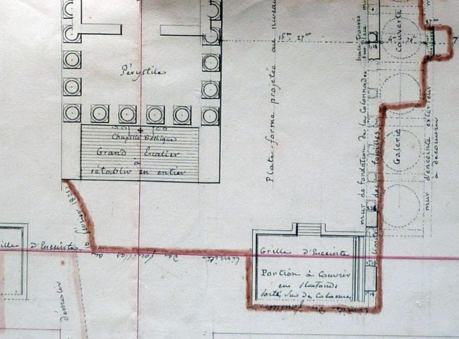 Plan des découvertes antiques (détail)