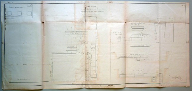 Plan général des découvertes faites au nord ouest de la Maison Carrée