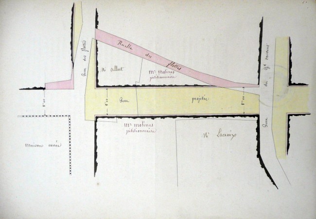 Plan pour l'alignement de la maison Molines