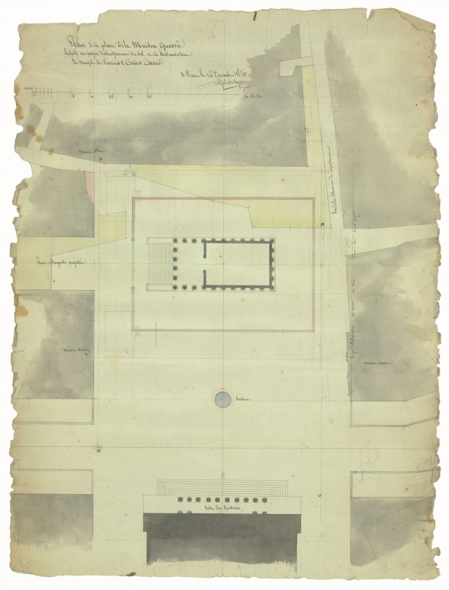 Plan de la place de la Maison Quarrée