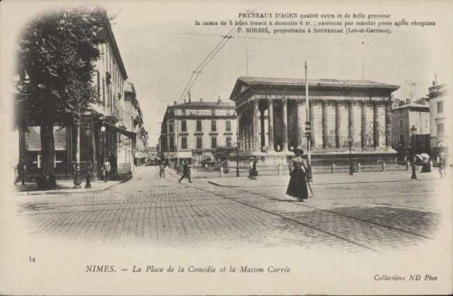 La Place de la Comédie et la Maison Carrée