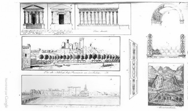 Vordere Ansicht des antiquen Tempels Maison Carrée