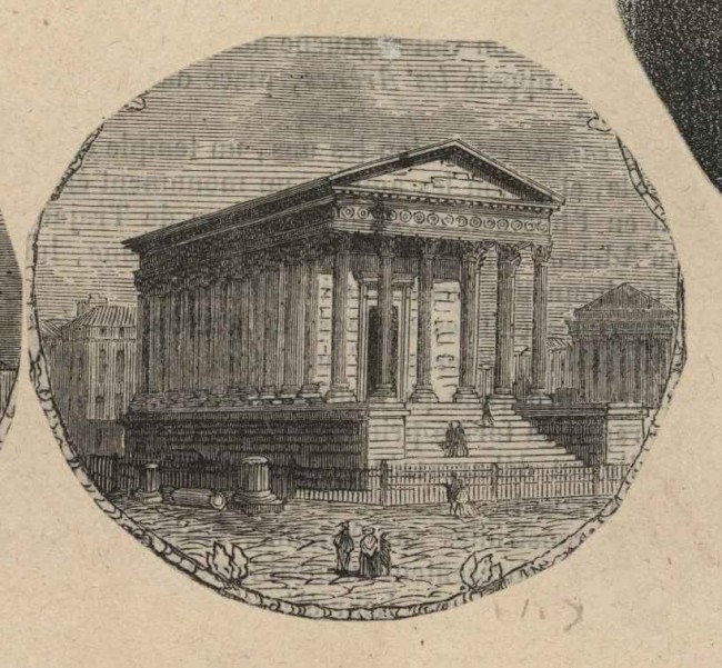 La Maison Carrée de Nîmes en médaillon