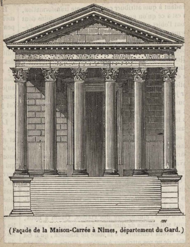 Façade de la Maison-Carrée à Nîmes