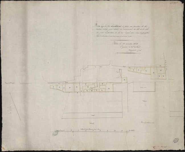 Plan général des démolitions à faire au pourtour de la maison-carrée