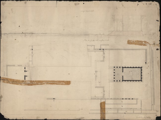Plan des fouilles de la Maison Carrée